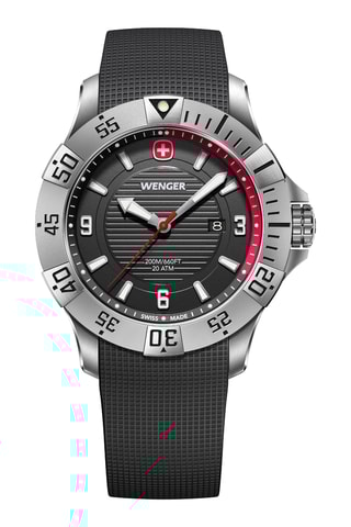Silicone Quartz Horloge - Zwart en Zilverkleurig