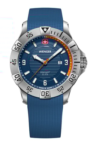 Silicone Quartz Horloge - Blauw en Zilverkleurig