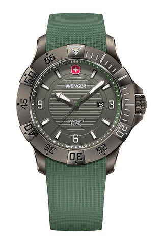 Silicone Quartz Horloge - Groen en Grijs