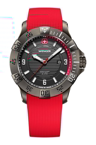 Silicone Quartz Horloge - Rood en Grijs
