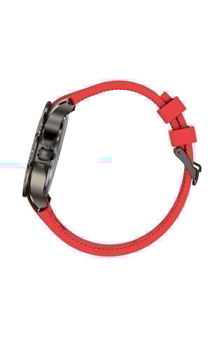 Silicone Quartz Horloge - Rood en Grijs