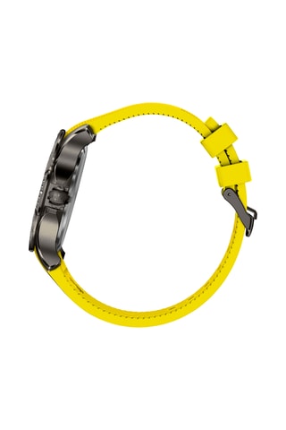Silicone Quartz Horloge - Geel en Grijs