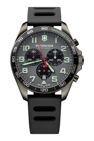 Rubberen Quartz Horloge - Tachymeter - Zwart