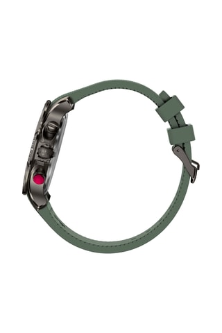 Silicone Quartz Horloge - Chronograaf - Groen en grijs