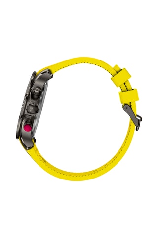 Silicone Quartz Horloge - Chronograaf - Geel en grijs
