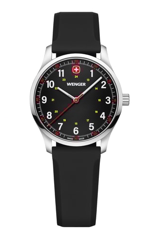 Silicone Quartz Horloge - Zwart en Zilverkleurig