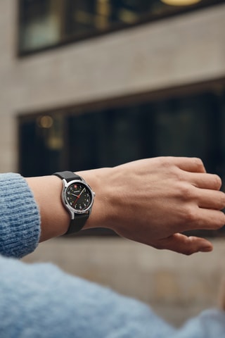 Silicone Quartz Horloge - Zwart en Zilverkleurig