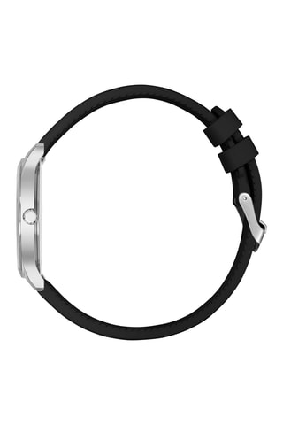 Silicone Quartz Horloge - Zwart en Zilverkleurig