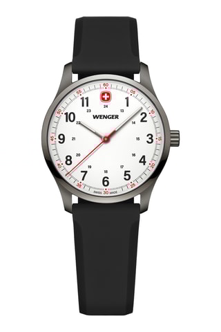 Silicone Quartz Horloge - Zwart en Zilverkleurig