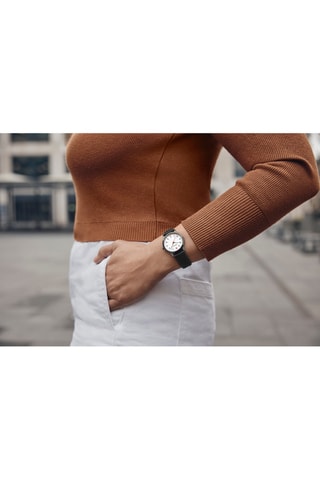 Silicone Quartz Horloge - Zwart en Zilverkleurig