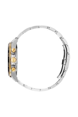 Roestvrijstalen Quartz Horloge - Tachymeter - Grijs, Goudkleurig en Zwart