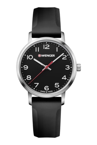 Silicone Quartz Horloge - Zwart en Zilverkleurig