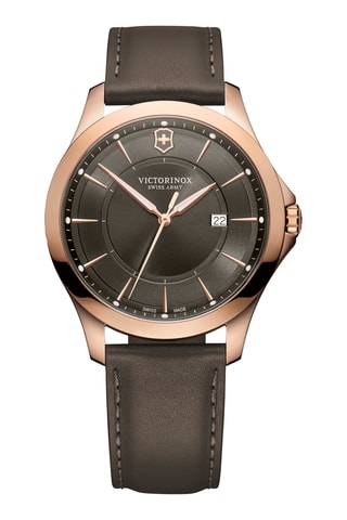 Leren Quartz Horloge - Bruin en Roségoudkleurig 