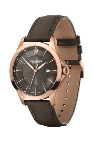Leren Quartz Horloge - Bruin en Roségoudkleurig 