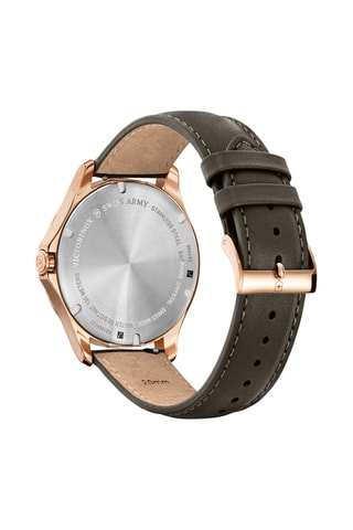 Leren Quartz Horloge - Bruin en Roségoudkleurig 