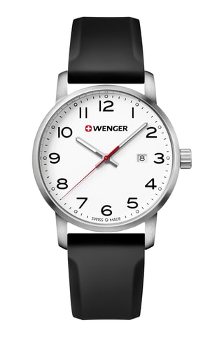 Silicone Quartz Horloge - Zwart en Zilverkleurig
