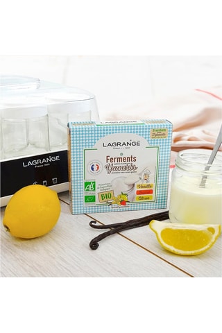 Ferments biologiques pour yaourt - Citron-Vanille-Fraise