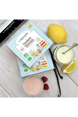Ferments biologiques pour yaourt - Citron-Vanille-Fraise