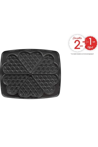 Plaques antiadhésives 6 gaufres cœur