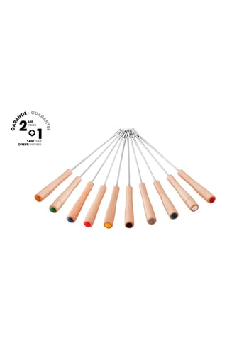 10 fourchettes à fondue en acier inoxydable