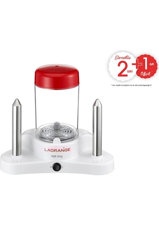 Machine à hot-dog - 370 W - Blanc et transparent