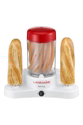 Machine à hot-dog - 370 W - Blanc et transparent
