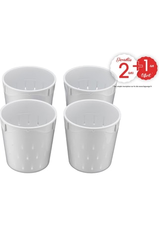 4 faisselles à fromage blanc - 25 cl