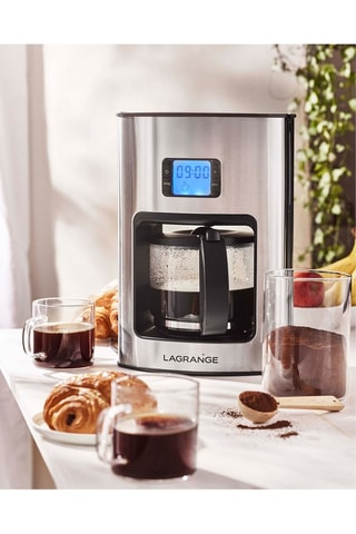 Cafetière programmable Naos - 1,5 l - 1000 W - 12 tasses - Argenté