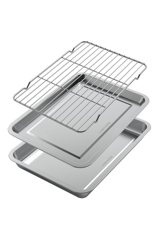Ensemble de plats à marinade en acier inoxydable - 3 produits