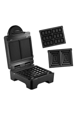 Tarti' Gaufres avec 3 jeux de plaques Gaufres/Croque-monsieur/Mini-gaufres - 1070 W