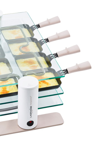 Appareil à raclette en verre 8 personnes Transparence® - 1000 W