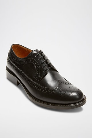 Derbies em couro Regular - Preto