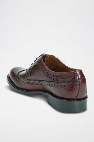 Derbies em couro Regular - Bordô