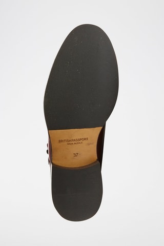 Derbies com fivela em couro Regular - Bordô