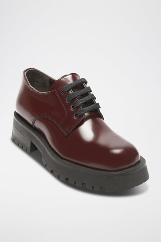 Derbies em couro Regular 
Bordô