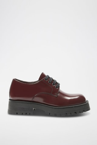 Derbies em couro Regular 
Bordô
