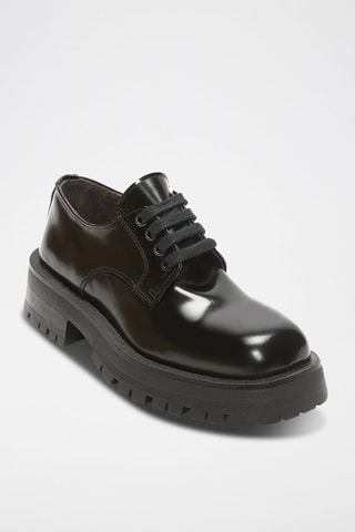 Derbies em couro Regular 
Preto