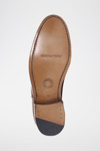 Derbies com fivelas em couro Regular Castanho
