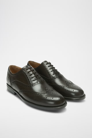 Leren Brogues Regular - Donkerbruin