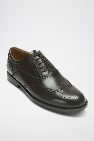 Leren Brogues Regular - Donkerbruin