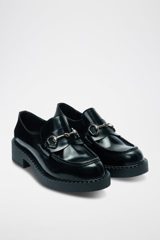 Mocassins envernizados em couro - Preto