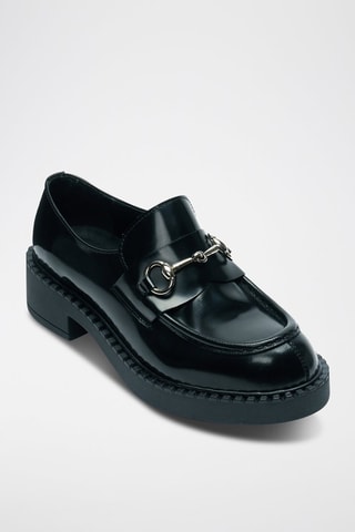 Mocassins envernizados em couro - Preto