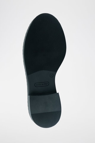 Mocassins com plataforma em couro - Bordô