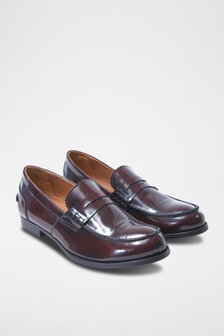 Lakleren   Mocassins Bordeauxrood - British Passport