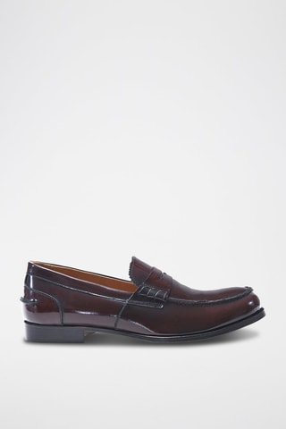 Lakleren   Mocassins Bordeauxrood - British Passport