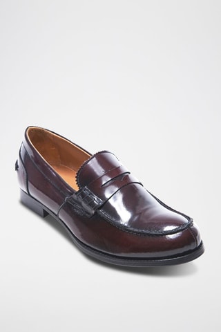 Lakleren   Mocassins Bordeauxrood - British Passport