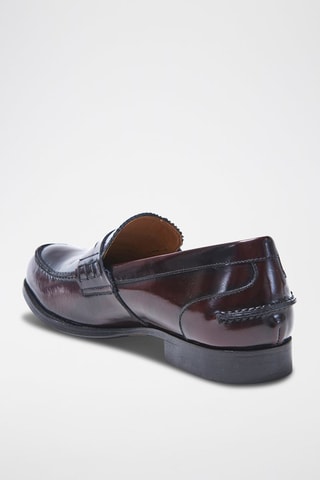Lakleren   Mocassins Bordeauxrood - British Passport