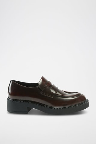 Mocassins Penny em couro Regular - Bordô