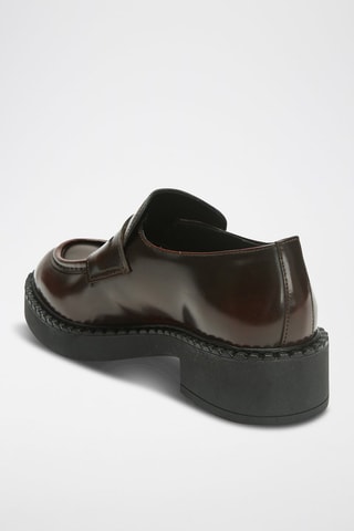 Mocassins Penny em couro Regular - Bordô