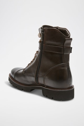 Boots em couro - Castanho